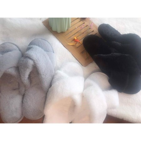 Slippers # 2 women, size 36.5, color gray color-2