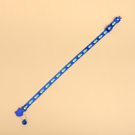 Fly collar "fish" luminous, with a bell, 30 x 1 cm, polyester, blue-4