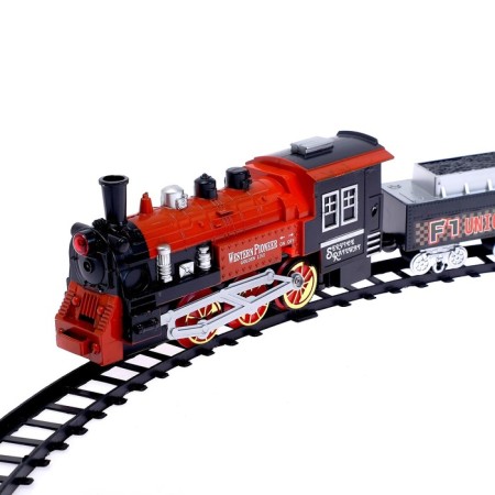 The Classic Train Railway, Light and Sound, with smoke, works from batteries, Mix color-1