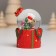 Souvenir Polystone Water Ball Light "Santa Claus. Gift" MIX 4.5x4.5x7.5 cm