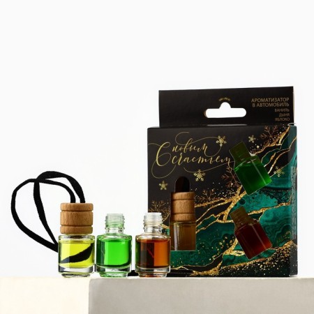 Flavors in the car "with new happiness", vanilla, melon, apple (set 3 pcs)-1