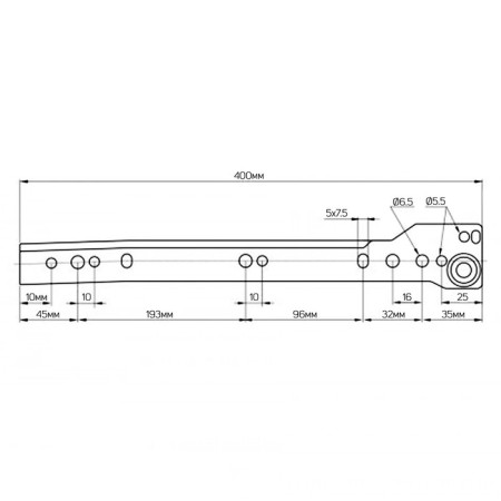 Roller guides 400 mm, 0.8 mm-2