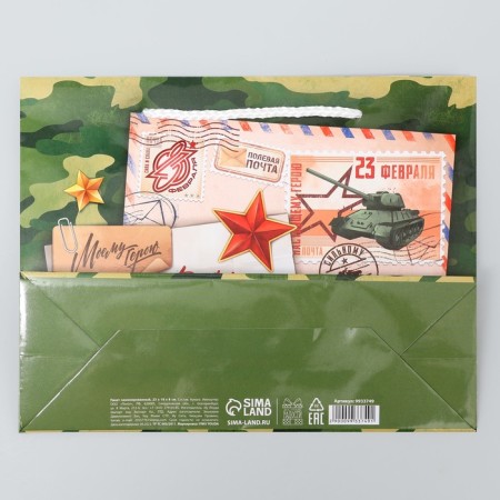 Gift package laminated, packaging, “field mail”, MS 23 x 18 x 8 cm-4