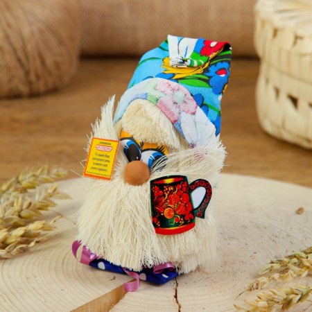 Brownie amulet, with a mug, 12 cm, mix-5