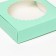 Gift box team with a window, green, 11.5 x 11.5 x 3 cm