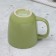 Ceramic olive mug, 450 ml, green color