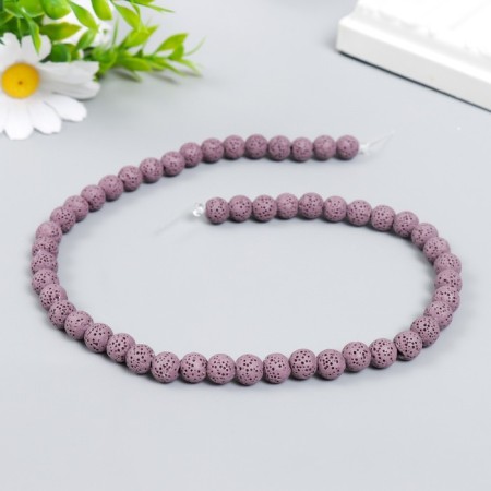 Beads for aromatherapy with the hole "Round. Violet" d = 0.8 cm set 50 pcs +-5