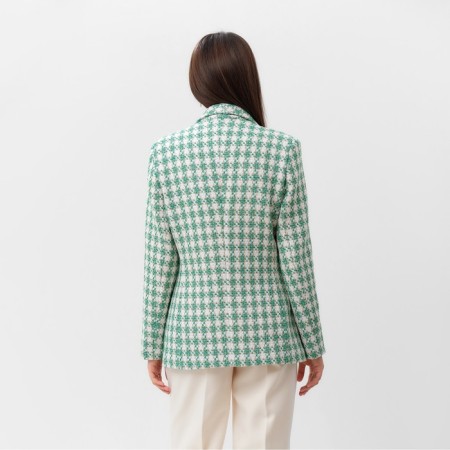 Jacket tweed double -breasted mist p. 44. Green-4