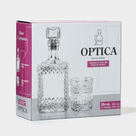 Set of Optica Snar, 500 ml, cup "Christ", 350 ml, 4 pcs, mix-8