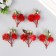 Flowers for decorating "echinops with berries" red 8 cm