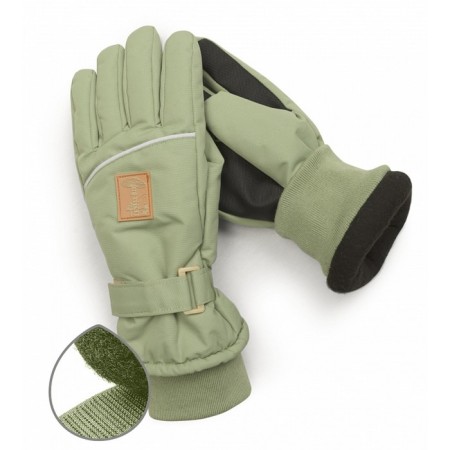 Children's gloves, size 14-15, khaki color-2