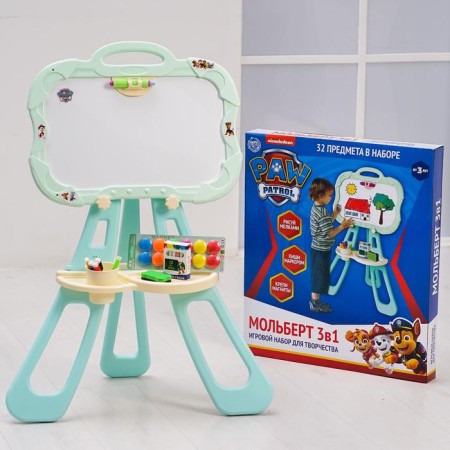 Molbert 3 in 1 “Drawing Board” PAW PATROL, write with chalk, draw a felt -tip pen, glue magnets