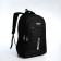 Youth backpack from textiles, 2 lightning departments, 4 pockets, black/orange color