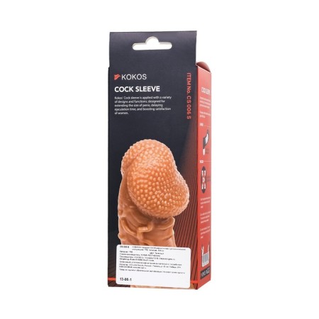 Kokos nozzle is realistic with additional stimulation, TPE, bodily, 15.6 cm, s-8