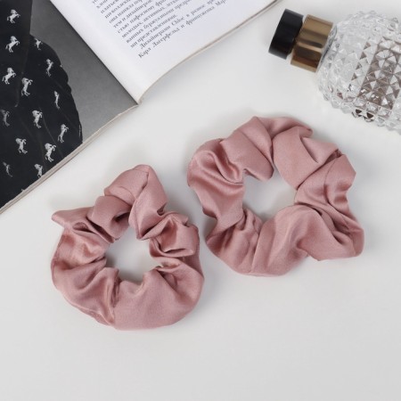 Hair elastic band "Orbit" (set 2 pcs) Ariadne Classic, 10 cm, pink-1