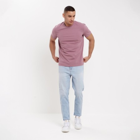Men's T-shirt Minaku Regular Fit: Purple color, rn 52-3