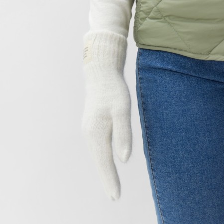 Women's gloves MIST with rabbit wool, rr 22 cm, col. lactic-3