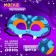 Carnival mask "Cool snake" Blue color