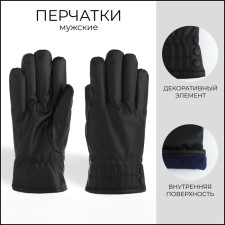 Gloves male, dimensionless, with insulation, black color