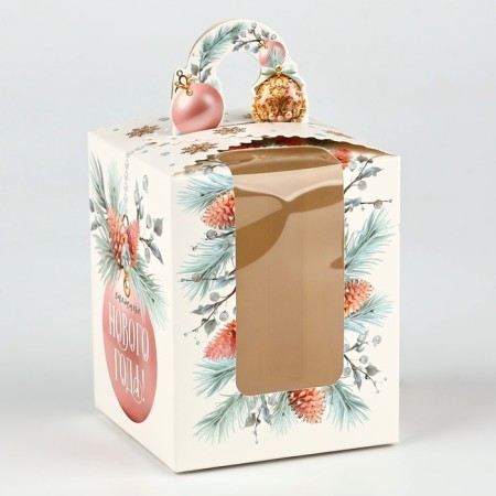 Box the team "Tender balls" 9 x 11 x 9 cm, New Year-1