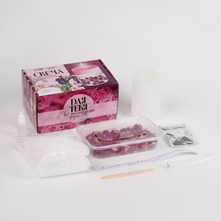 With your own hands. Creation of colored candles with floral decor "Summer mood", a set for creativity-1