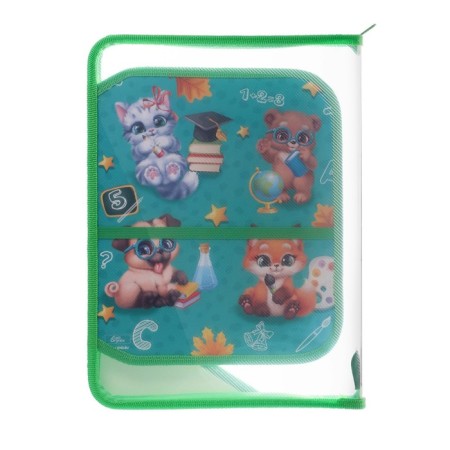 Labor folder A4, 325 x 230 x 25 mm, lightning around, folding bar, plastic, PTR-1, calligrata "animals"-3