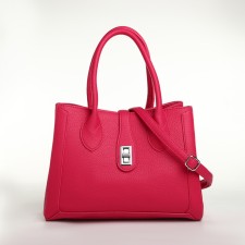 Women's bag with lightning, textura, average size, pink color