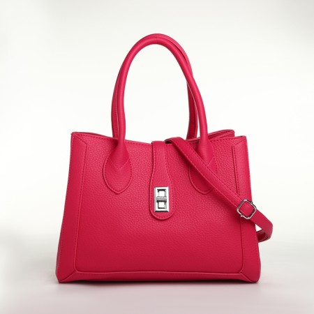Women's bag with lightning, textura, average size, pink color