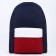 School textile school with a colored pocket, 30x39x12 cm, blue, burgundy, white