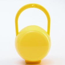 A container for storing and sterilizing children's nipples and dummy, yellow color