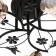 Economic Service Chandelier 00101/5 5x60W E27, black/amber, 56x56x28 cm