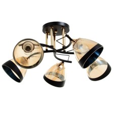Adelela chandelier 5he27 40W black-gold 65x65x26 cm Bayerlux