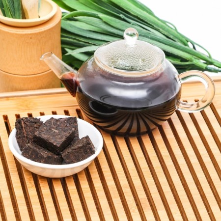 Chinese sustained tea "Shu puer" cubic, junan, 50 g (+ - 5 g) (set 7 pcs)-4