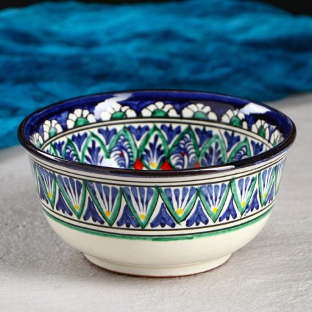 Rishtan ceramics "Patterns" 14.5 cm, small, mix-4