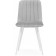 Stool on a metal frame Dani metal/velor, white/light gray 43x48x85 cm