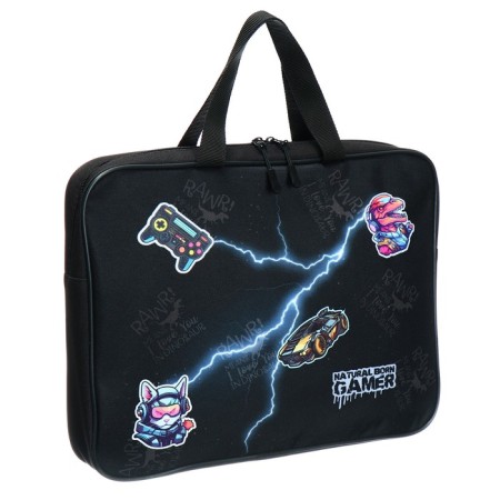 Folder with handles Textile A4, 370 x 280 x 60 mm, Stavia "Gamer"-1