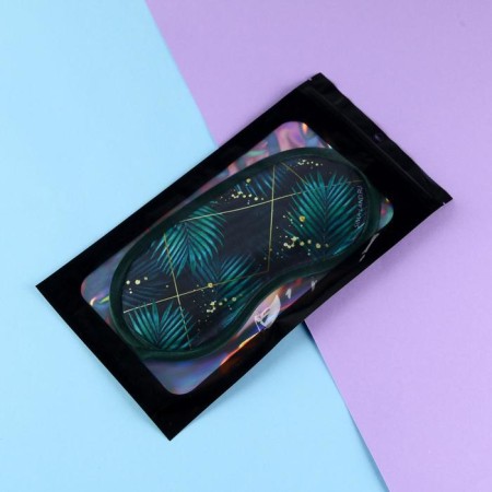 Mask for sleeping "Tropics", 19.5 x 8.5 cm, black color-2