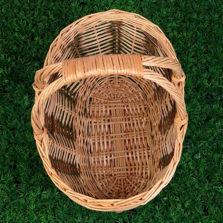 Basket "Picnic", bottom: 32 × 15 cm, top: 42 × 28 cm, h = 21/37 cm, vine-2