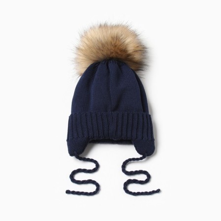 Children's hat with insulation, rn 35-40, dark blue color-2