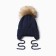 Children's hat with insulation, rn 35-40, dark blue color