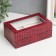 Casket Plastic for clock 2 compartments and jewelry "Red Python" 7x10.5x17.5 cm
