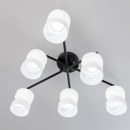 Citilux ceiling chandelier "NILS" CL132165, 6x60W, E27, Black Color Black-7