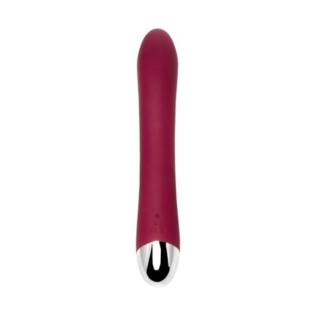 Vibrator with clitoral stimulant L’Eroina by Toyfa Sangra, silicone, burgundy, 20.5 cm-3