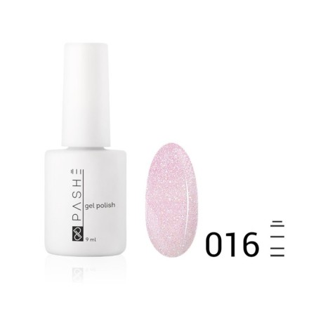 Color gel polish Pashe, No. 016 lilac shine, 9 ml