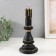 Souvenir Polystone Light "Candle" 2xlr44 black with gold 10x10x24.5 cm