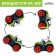 The “Farmer owner” tractor, works on batteries, green color