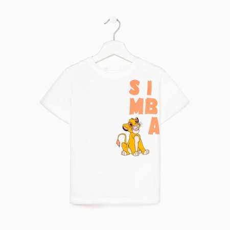 Children's T-shirt Simba, white color, height 104-110 cm (4-5 years)