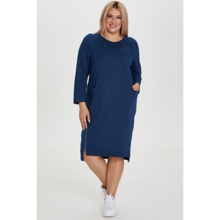 Female dress, size 66, blue color