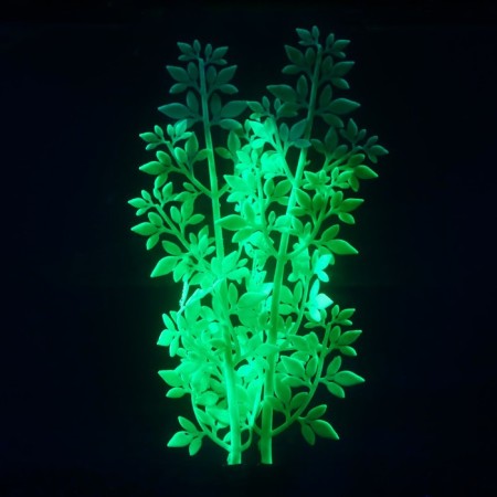 Silicone Aquarium plant, glowing in the dark, 6.5 x 19 cm, green-1