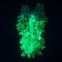 Silicone Aquarium plant, glowing in the dark, 6.5 x 19 cm, green